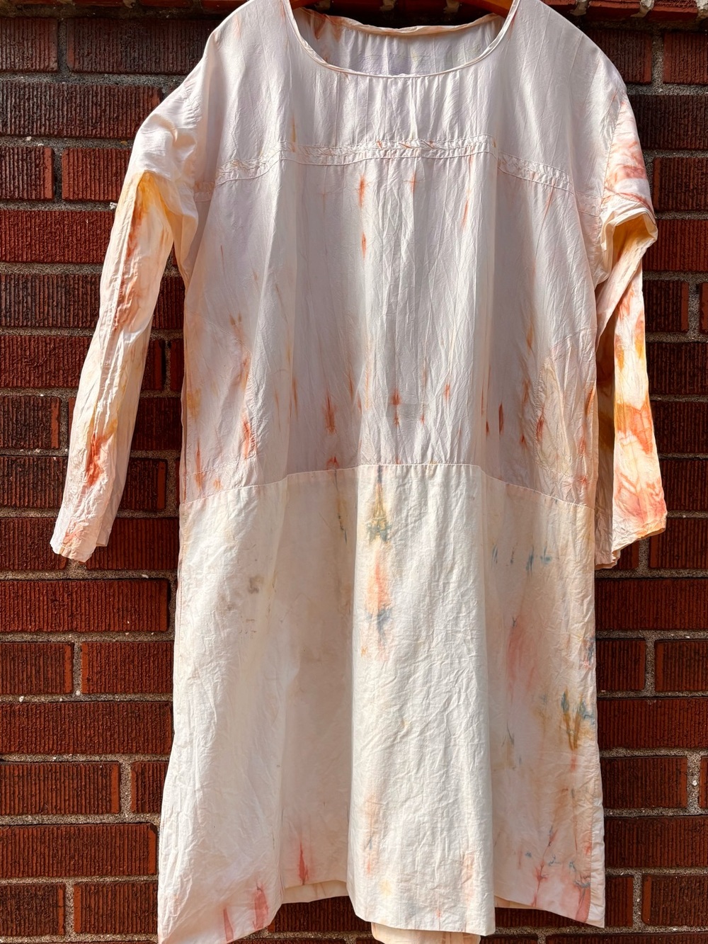 Dosa Temple Blessing Silk and cotton tie dye tunic dress